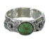 Silver And Turquoise Flower Ring Size 6-3/4 YX91606